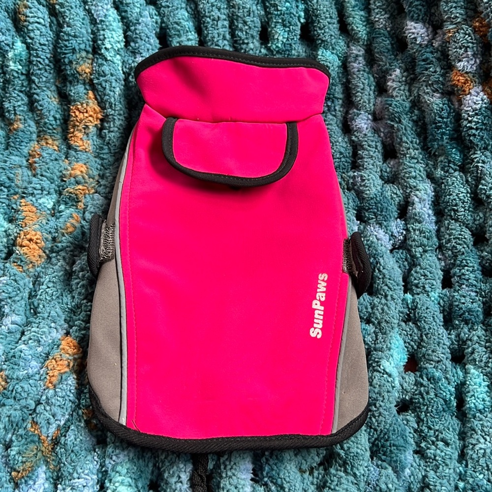 Sun Paws, Size XS, Reflective Dog Vest, Pink & Grey